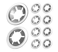 FOMGIIN Rondelles Metal de Blocage Clips de Fixation M3 x 9mm, 10 Pièces Circlip Rondelle de Blocage, Rondelles Stalock Rapide Pousser Fixations, inox 304 Circlips Rondelle