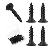FOMGIIN Vis Placo à Fixation Rapide M3.5 x 16 mm, 200 Pièces Vis Noires Pour Cloisons Sèches, Vis Phosphatées Pour Plaque de Plâtre Sur Profilé en Acier Pour Cloisons Sèches, Tête en Trompette