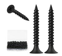 FOMGIIN Vis Placo à Fixation Rapide M3.5 x 30 mm, 200 Pièces Vis Noires Pour Cloisons Sèches, Vis Phosphatées Pour Plaque de Plâtre Sur Profilé en Acier Pour Cloisons Sèches, Tête en Trompette