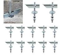 Fomiata Lot de 12 boulons de fixation robustes M6 x 100 mm pour plaques de plâtre - Chevilles pliables pour accrocher des objets lourds sur une cloison sèche (M6)