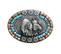 fomissky-sisa Boucle de ceinture western cowgirl cowboy, turquoise Country Big Belt Buckles pour hommes, femmes, enfants, accessoire de jean, Argent indien, Moyenne