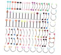 FOMIYES 1 ensemble Kit de Piercing Bijoux pour Sourcils Nombrils Langue et Anneaux de Nez Inoxydable pour Offrir et Porter