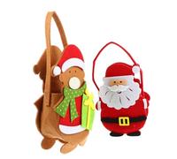FOMIYES 1 Jeu Décorations À Main Pochette De Noël Joyeux De Bonbons Pochettes Petits Pochette De Bonbons De Noël Feutre 2 Pièces