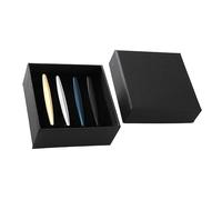 FOMIYES 1 Jeu Pince À Cravate Homme Ensemble De Clips Business Noir Or Et Marine Avec Boîte Maintient La Cravate Droite Et Sécurisée Pour Ties Larges 4 Pièces