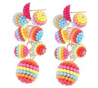 FOMIYES 1 Paire Boucles d'oreilles capricieuses du design boucle d'oreille pour les femmes jolies boucles d'oreilles pendantes boucles d'oreilles fruits résine Colorful