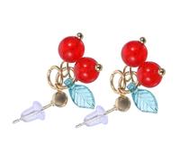 FOMIYES 1 Paire boucles d'oreilles cerise Charme boucles d'oreilles rouges goujons boucles d'oreilles fruits pour filles boucle d'oreille cerise bijoux cerise alliage