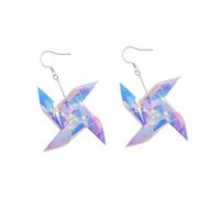 FOMIYES 1 Paire Boucles Oreilles Éoliennes Colorées Créoles Fantaisistes pour Accessoires de Mode Parfaites pour Toutes Occasions