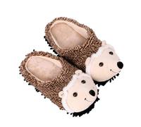 FOMIYES 1 paire Pantoufles Antidérapantes Peluche pour Femmes Pantoufles Intérieures Chaudes avec Motif de Confort et pour Hiver pour et Moments Cocooning