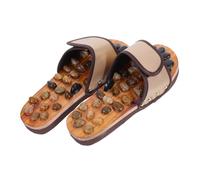FOMIYES 1 Paire pantoufles de massage des pieds réutilisables coussin de massage des pieds pantoufles d'été pour femmes pantoufle de ménage masseur cuir