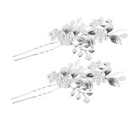 FOMIYES 1 paire Peigne de Mariée avec Perles Immitation Accessoire de Coiffure Élégant pour Mariée pour Décoration de Cheveux de Mariage