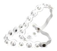 FOMIYES 1 Paire Strape Pearl High Tlaks Chaussures Pour Femmes Sangles De Chaussures à Haut Bretelles Lacets De Chaussures En Perles Talons De Perles Chaussures Femmes Plastique