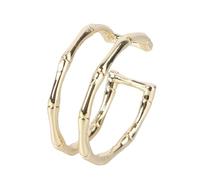 FOMIYES 1 Pièce anneau ouvert ouvrir simple anneaux d'index bijoux femme bijoux bague anneau de décor d'articulation bague de mode décoration d'articulation bague décorative alliage Doré