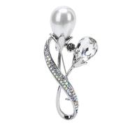 FOMIYES 1 Pièce broche en diamant accessoire de robe formel broche femme Broche décorative goupille broche exquise corsage chic broche femelle corsage décoratif alliage (fer) blanche