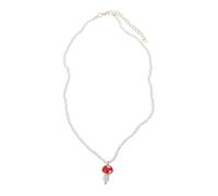 FOMIYES 1 Pièce Collier Champignon Pendentif Collier Pour Femme Délicat Pour Femme De Cou Nom Tendance Blanche Résine