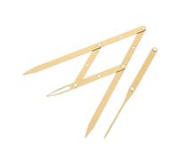 FOMIYES 1 pièce Règle à Sourcils Acier Inoxydable Or Outil de Mesure à Trois Points Précision et Étrier pour Positionnement de Sourcils Facile à Transporter Utiliser