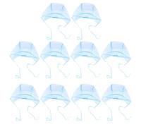 FOMIYES 10 Bonnets de Teinture Capillaire Bleus en Plastique avec Cape Assortie, sans Fuite, Précision Point, pour Coloration et Mèches à Domicile Voyage
