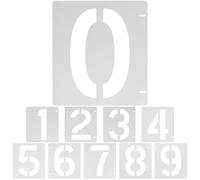 FOMIYES 10 Feuilles de Pochoirs à Chiffres Réutilisables en Plastique Pet 12x10,2 Cm pour Peinture au Pochoir, Modèles Lavables pour Projets Diy, Décoration Murale et Artisanat