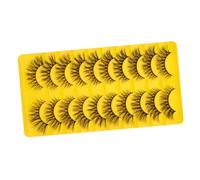 FOMIYES 10 paires Faux Cils Cat-eye Volume Bouclé Souple et Confortable Bande de Cils Réglables et Réutilisables pour Regard Dense et Naturel