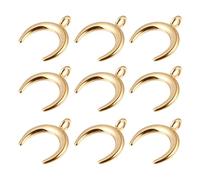 FOMIYES 10 Pcs Pendentifs Lune en Acier Inoxydable pour Bijoux DIY Trous Perforés, Accessoires Élégants et Chic pour Collier ou Bracelet, pour Fête de Célibataire