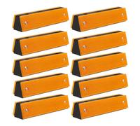 FOMIYES 10 Pièces Balises Réfléchissantes Durabilité Toutes Saisons en Plastique Polycarbonate Installation Facile pour Chaussées pour Allées de Routes et Parkings Sécurisés