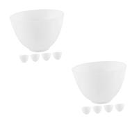 FOMIYES 10 Pièces bol de masque en silicone accessoires pour Bol à mélanger outil de mélange de masque accessoires de masque de bricolage bols de masque facial Gel de silice blanche