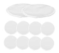 FOMIYES 10 Pièces Coussinets D'allaitement Lavable Pour L'allaitement Coussin D'allaitement Coussinet D'allaitement De Lait D'allaitement Lavables Blanche Fibre Superfine