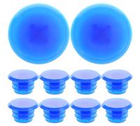 FOMIYES 10 Pièces Embouts de Guidon VTT en Plastique PVC Bleu, Faciles à Installer et Remplacer, Accessoires pour Vélos de Montagne et Route, Bouchons Ergonomiques pour Bar End