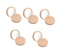 FOMIYES 10 Pièces Mini Miroir Petit Miroir Compact Miroir de Poche pour Les Filles Bois Miroir Compact Rond Miroir Rond Miroir Double Miroir de Voyage Portefeuille