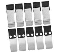 FOMIYES 10 Pièces Pince à Billets Acier Inoxydable Clips pour Organisation de Documents Rangement de Billets et Liens Couleur Rétro avec Boucle Cuir