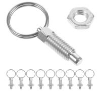 FOMIYES 10 Pièces Piston à Bouton pour Serrage, Goupille de | Tête Ronde Argentée, Résistance à Corrosion, Haute Dureté, Fabrication Précise, pour Usage Agricole et Espaces Extérieurs