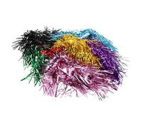 FOMIYES 10 Pièces Wigs Colorés Tinsel Étincelants pour Fête Accessoires de Cheveux Légers et Faciles à Porter Perruques Courtes Fun pour Halloween Anniversaire Cosplay et Carnaval