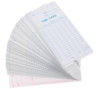 FOMIYES 100 Cartes de Pointage en Papier Recto-Verso pour Employés Format Anglais Standard Perforées Adaptées pour Bureau Usine et Suivi des Présences Lot Pratique de 100 Feuilles