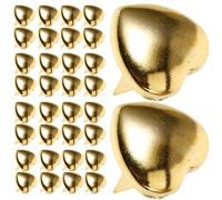 FOMIYES 100 Clous Décoratifs Cœur Jaune Mini Attaches Parisiennes pour Maroquinerie, 100 Pcs Rivets Décoratifs pour Paquet, Vêtements et Accessoires Couture DIY