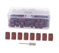 FOMIYES 100 Embouts de Ponçage pour Perceuse à Ongles en Tissu Émeri Résine Marron, 100pcs pour Manucure Professionnelle et Nail Art, Accessoires pour Polissage et Retrait