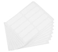 FOMIYES 100 Étiquettes Autocollantes en Tissu Blanc 3,5x1 Cm, Inscriptibles la Main, Thermocollantes sans Repassage, Résistantes Lavage et Séchage Machine, pour Vêtements, Paquet, École