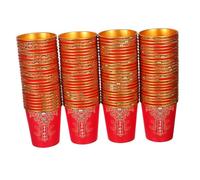 FOMIYES 100 Pièces Chinese Wedding Paper Cups Thickened Tea And Cups For Hot And Cold Drinks Traditional Party Decoration For Wedding Ceremonies