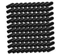 FOMIYES 100 Pièces Couvre-pied Bandeau Groupe Et De Tuyau D'arrosage Boulon Couvertures De Fin De Fermoir De Cheveux Sortie Saigneur Bandeaux Pour Hommes Black Caoutchouc