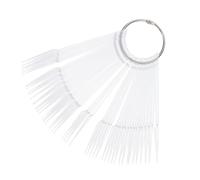 FOMIYES 100 pièces Nuancier Ongles Palette Présentoir Vernis à Ongles Transparent Forme Éventail Pliable pour Salon Manucure et Pratique Nail Art