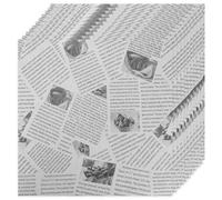 FOMIYES 100 Pièces Papier Alimentaire Blanc Anti-graisse Supérieure, Feuilles Résistantes Déchirure Frites, Style Journal Élégant pour Emballage et Cuisson