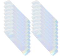 FOMIYES 100 Pièces Sachet de Scellage Auto-adhésif Fin et Long, PP | Finition Holographique Ciel Bleu, Format Étroit pour Câbles et Bijoux, Usage Vitrine Marché