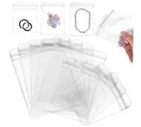 FOMIYES 100pièces Sacs à Bijoux Pvc Transparent Auto-scellants Pochettes De Rangement Pour Boucles Oreilles Sacs Plastiques Résistants Pour Entreprises Et Voyages