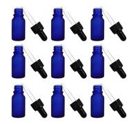 FOMIYES 10pièces Flacon Huile Essentielle Verre Dépoli Distributeur de Liquide Compte-gouttes Lot de Flacons pour Voyages et Usage Personnel