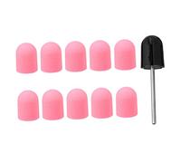 FOMIYES 10pièces Manucure Capuchons Abrasifs Pour Ponceuse à Ongles Avec Tête De Meulage Tampons Résistants Pour Électrique Kit Outils Nail Art Protection Cutanée