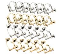 FOMIYES 12 paires Convertisseurs Clip pour Boucles Doreilles Accessoires DIY pour Bijoux Doreille sans Perçage Pince Clip Femme pour Création et Réparation