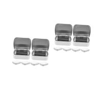 FOMIYES 12 Pièces Boîte Métallique à Charnière Mini Boîte Blanche Portable pour Bijoux Perles Bijoux Organisateur Compact pour Voyage et Usage