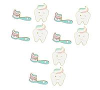 FOMIYES 12 pièces Broche Émail Forme Dent et Brosse à Dents Pin pour Sac à Dos Accessoire Mode pour Fêtes et Vêtements