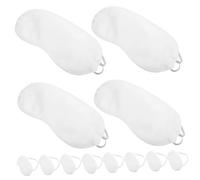 FOMIYES 12 pièces Masque Sommeil Blanc Jetable Polyester Soie Artificielle Masque Oculaire Pratique et pour Bureau Voyage et Détente