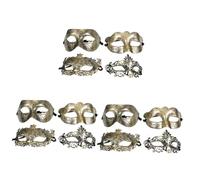 FOMIYES 12 Pièces Masques Rétro Vénitiens Vintage pour Carnaval et Fête Cosplay Masque Demi Visage Prince et Princesse Set pour Soirée Dansante Adulte