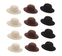 FOMIYES 12 Pièces Mini Cowboy Hat Hair Clips Lightweight Western Cowgirl Top Hat Barrettes For Party Daily Wear And Doll Decoration