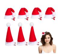 FOMIYES 12 Pièces Pinces Cheveux Noël Chapeaux Peluche et Durables Accessoires pour Filles et Femmes